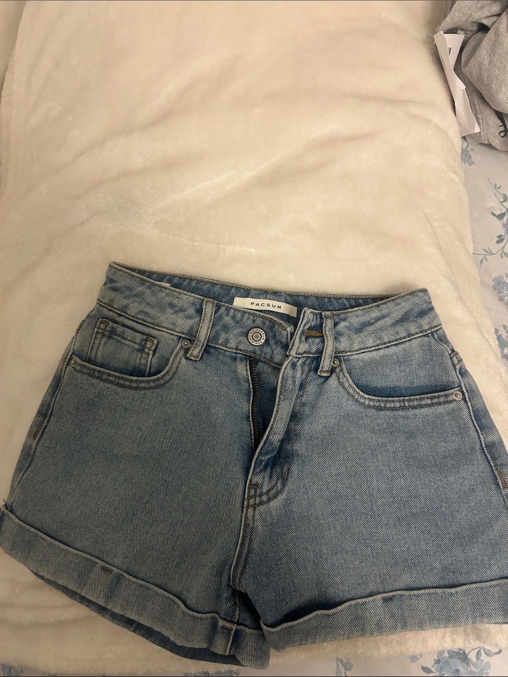 PacSun Light Wash High-Rise Denim Shorts